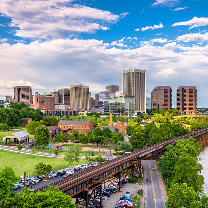 Cityscape of Richmond, VA.